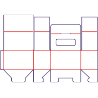 Krabička na vizitky - rozkrój