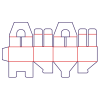 Krabice s držadlem - rozkrój