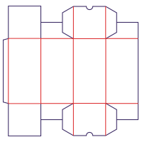Krabicové záložky/lepené klopy - rozkrój